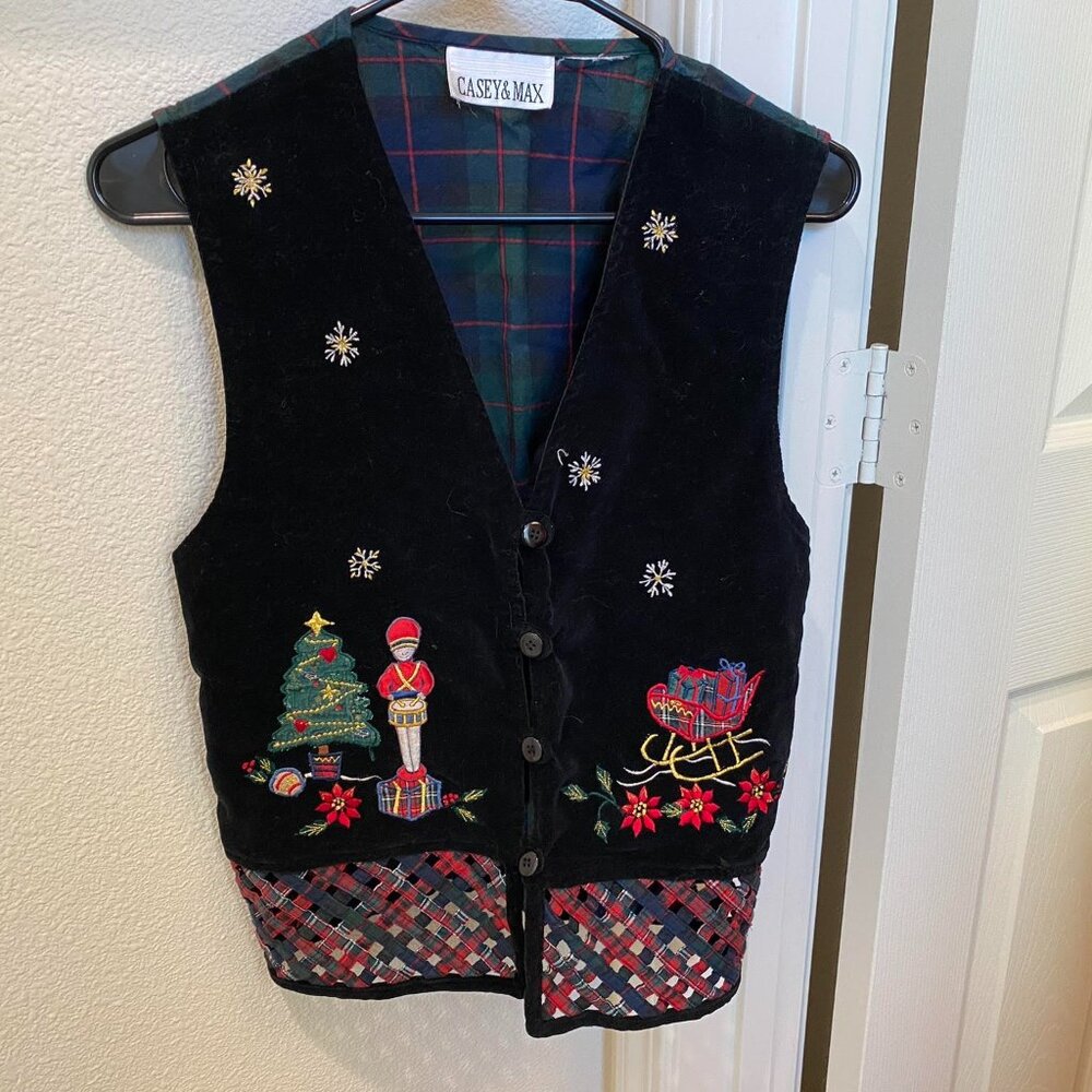 Vintage Casey & Max Embroidered Vest